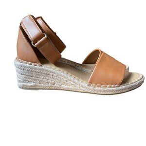 Tommy Bahama Mini Mayla Cognac Espadrille Wedge Sandals Size 9.5